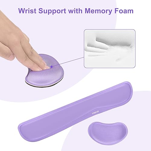 Miniatura 5 de MOSISO Juego de alfombrillas de mouse para teclado, alfombrilla de mouse grande para juegos y reposamuñecas para teclado, soporte ergonómico para