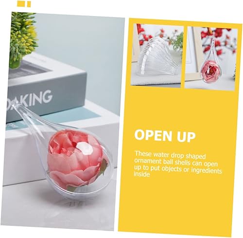 Miniatura 7 de Didiseaon 16 piezas de adornos de Navidad de bolas huecas transparentes, cajas de dulces transparentes, decoraciones de ceremonia de boda, bolas de