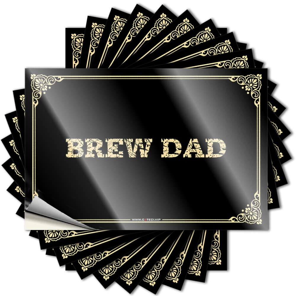 Fzfn Colour Tattoo Hard Coastal Brew Dad For Birthday - Bedroom Stuff Easy Peel Removable(6X9cm)