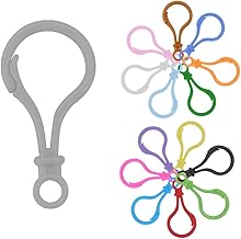 PH PandaHall 98Pcs Schlüsselanhänger Karabiner 14 Farben Kunststoff Hummer Haken Birne Geformt karabiner Clips Klaue Snap für Schlüsselanhänger Key Chain, 51x25x5.5mm, Loch: 6mm