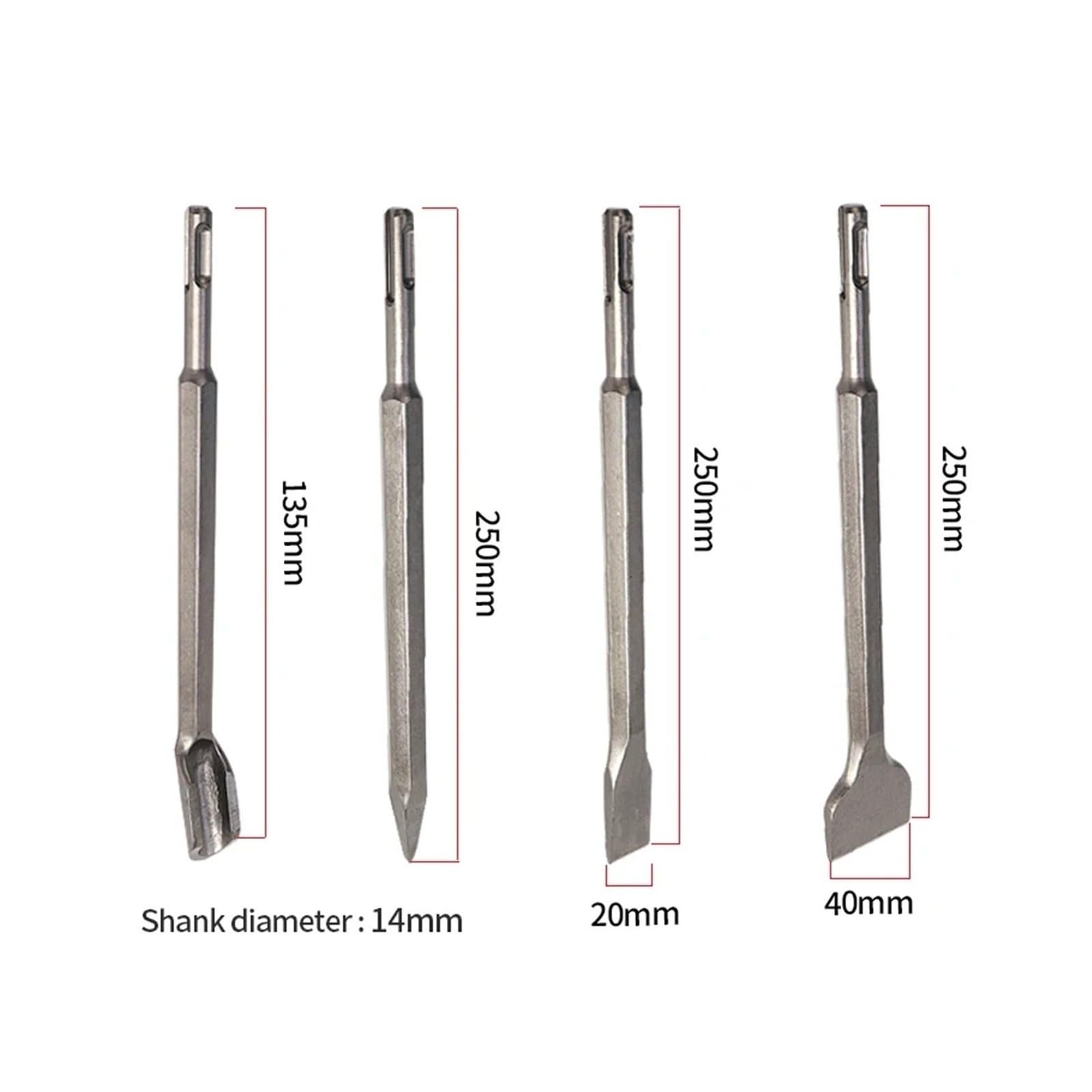 17 Teile/satz Elektrische Hammer SDS Plus Bohrer Set 110/160/200/250mm for Beton Wand Ziegel block Mauerwerk Loch Sah Bohren Bits