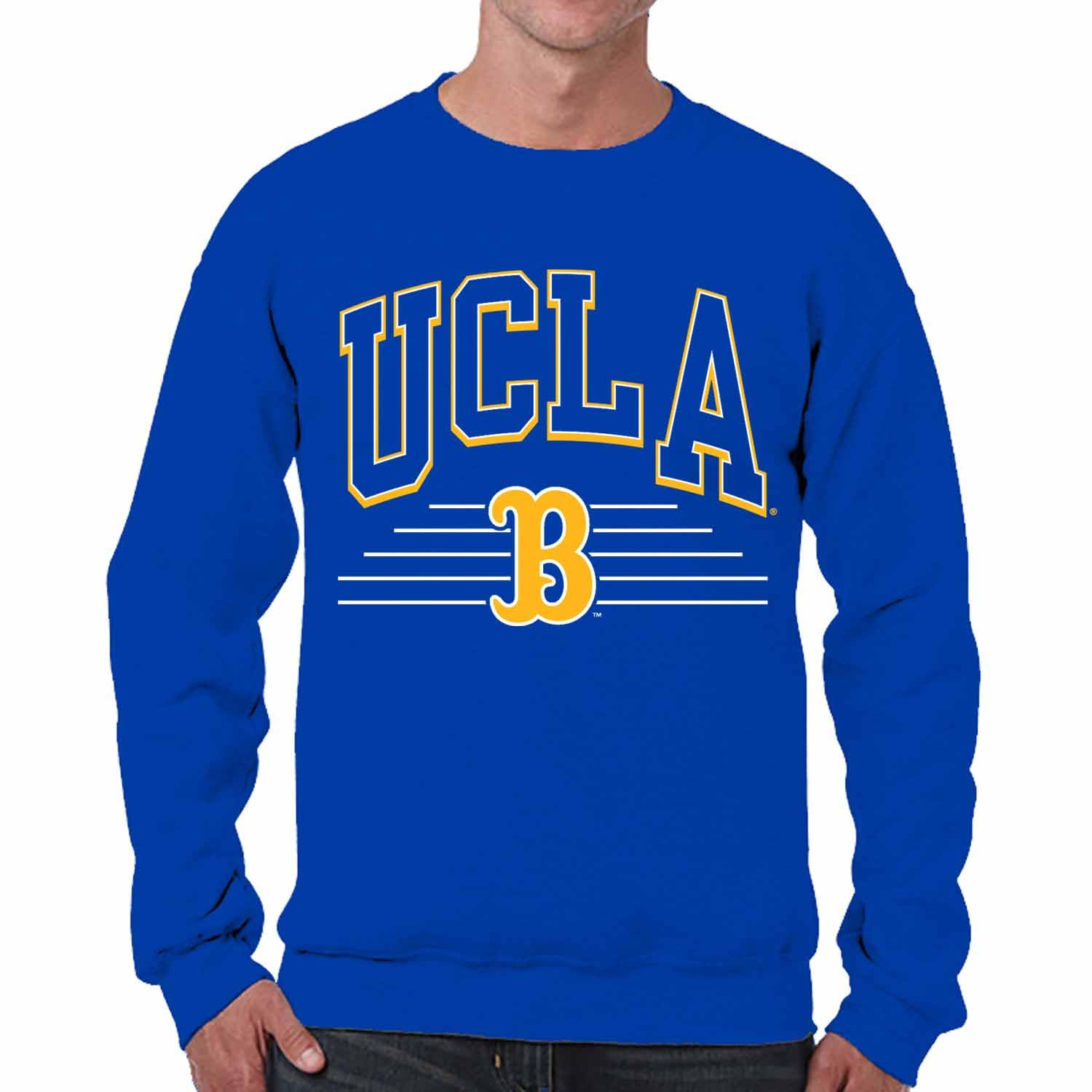 Campus Colors NCAA Adult Unisex Overtime Classics Crewneck Fleece Sweatshirt, Cozy Cotton Poly Blend, Timeless Design, Blue, Medium โ image 1