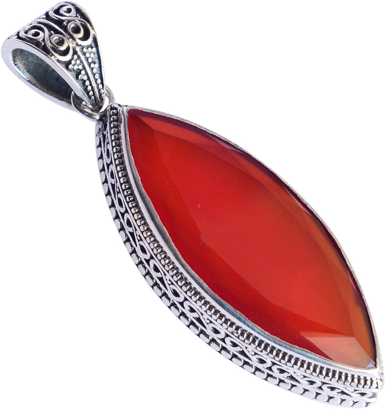 Ravishing ImpressionsCarnelian Gemstone 925 Sterling Silver Pendant Beautiful Handmade Jewellery Birthday Gift