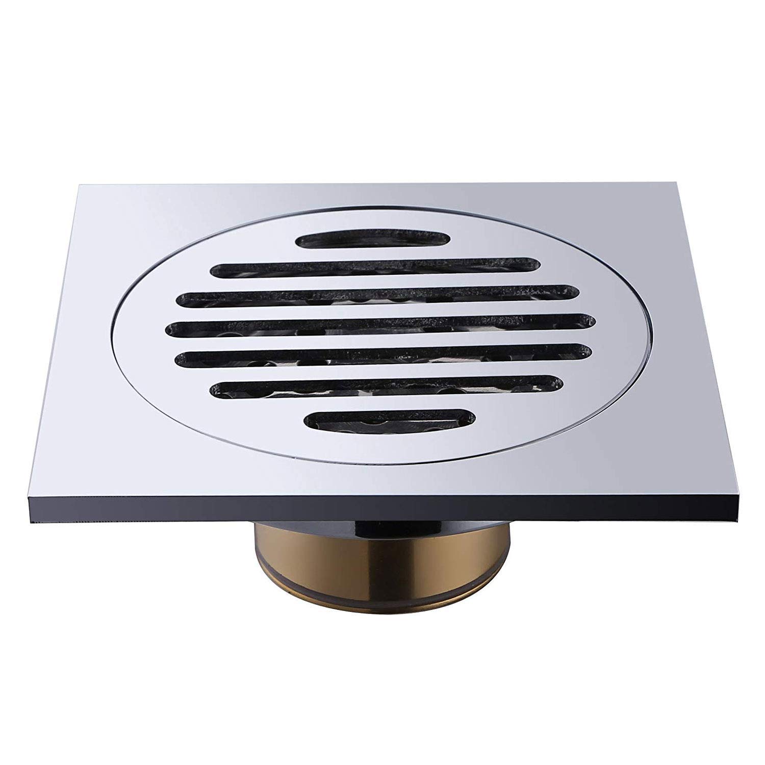 Buy Square Waste Drain Cover, Brass Shower Floor Drain Cover 100X100mm,With Strainer Cover Grate