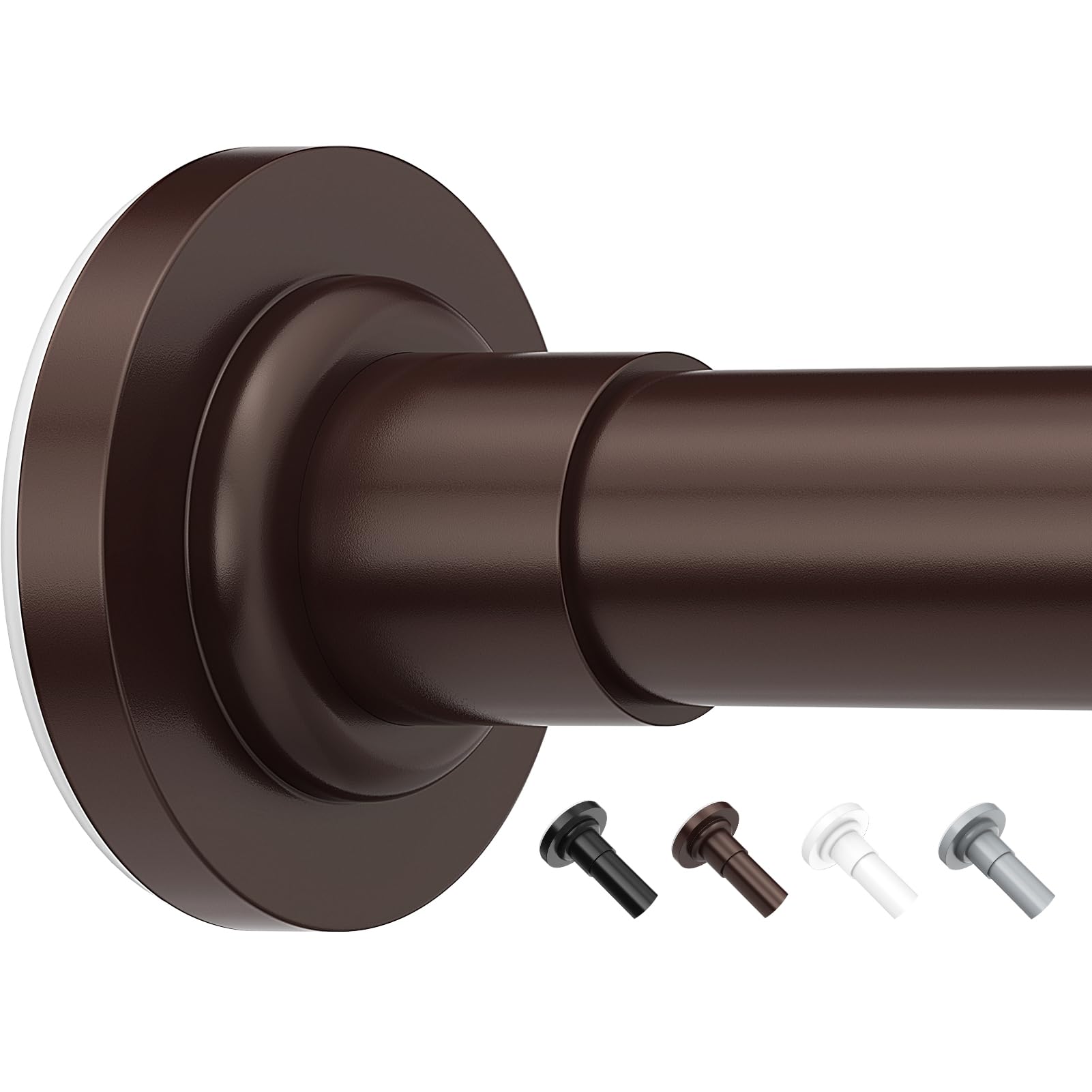Yeabett Gardinenstange Ohne Bohren, 48-226cm Duschvorhangstange Teleskopstange Klemmstange für Gardinen, Vorhangstange Bronze