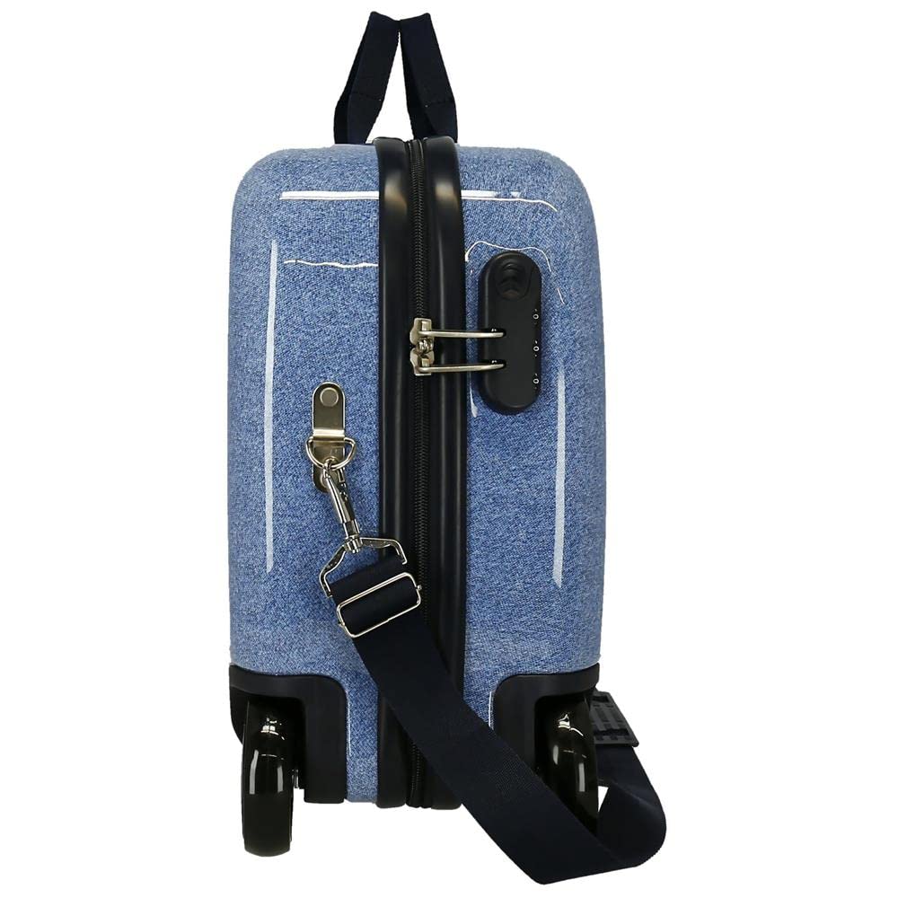 Disney Stich Dance it out Maleta Infantil Azul 50x38x20 cms Rígida ABS Cierre de combinación Lateral 34L 1,8 kgs 2 Ruedas Equipaje Mano