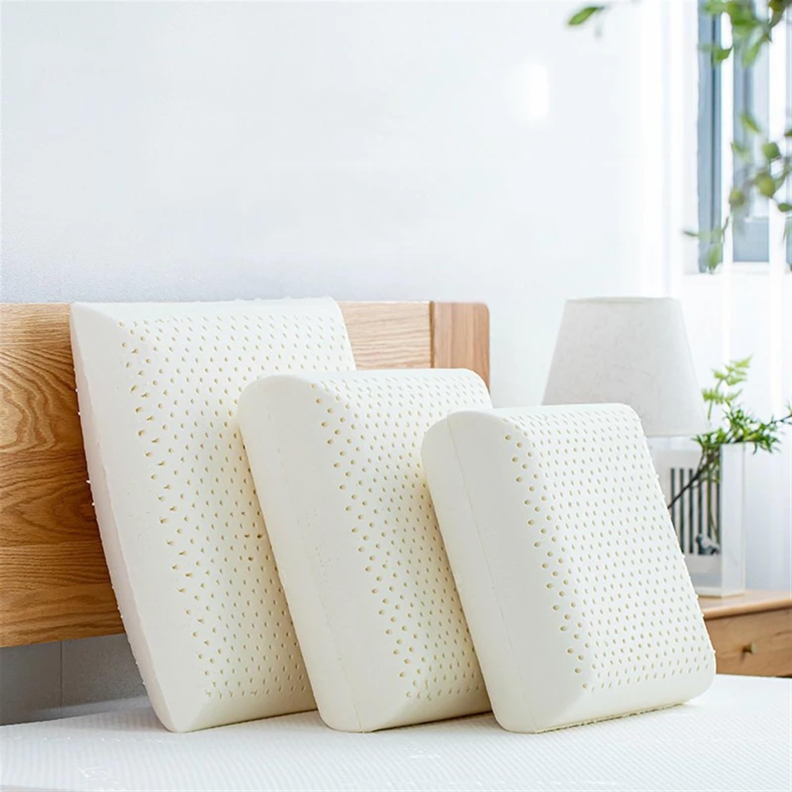 Almohada Latex Almohada de látex Natural estándar for cojín de sofá, 1 Unidad, 35cm, 40cm, 45cm, Almohadas cuadradas orgánicas Transpirables de Varios tamaños(35-35cm)