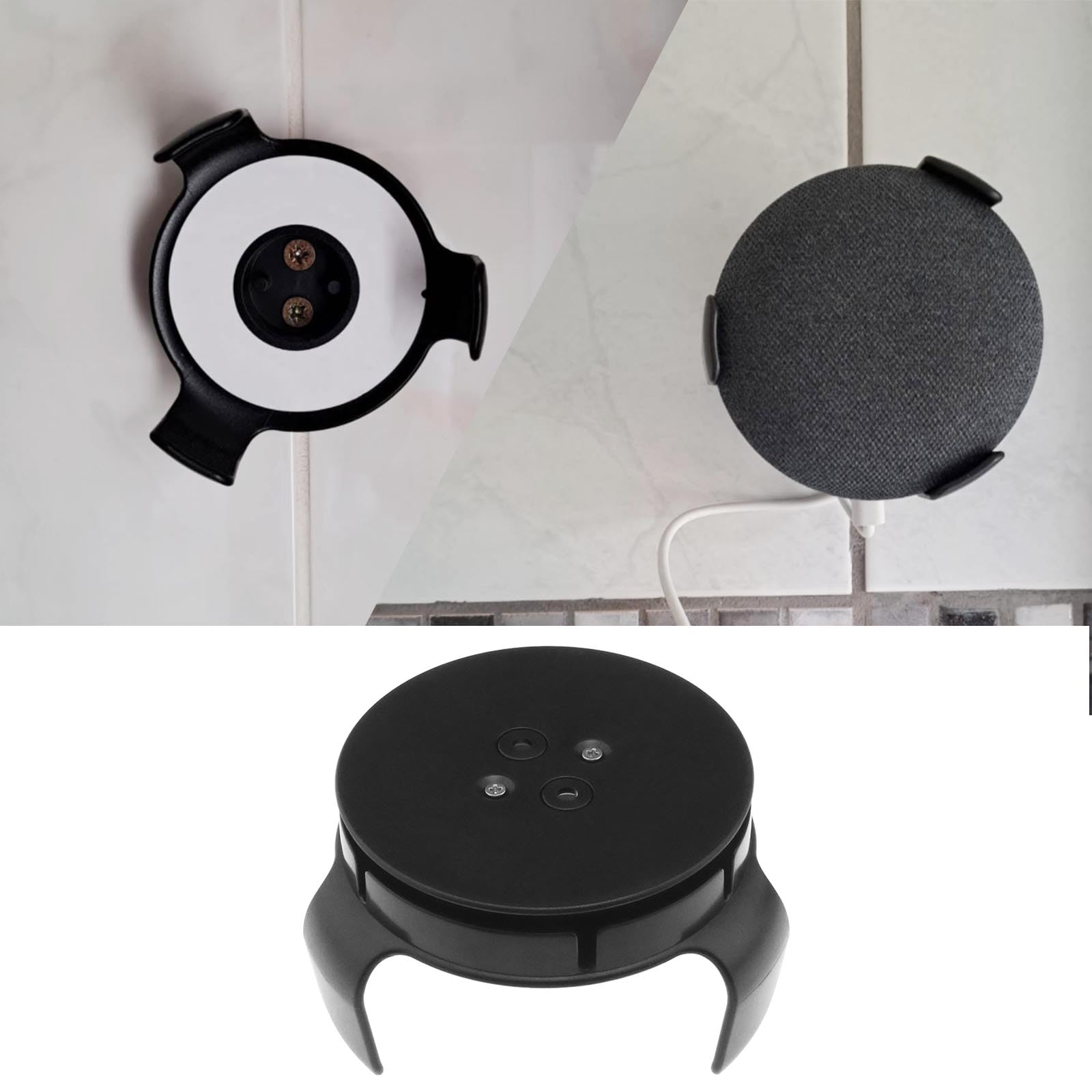 ECSiNG Uchwyt ścienny do stojaka w kształcie pazura uchwyt głośnikowy inteligentny głośnik uchwyt ścienny kompatybilny z Echo Dot 3 4 Smart Home Speaker Assistant, czarny