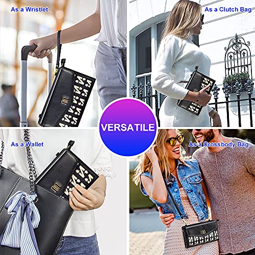 Nuoku CELINE2BAG Wristlet Clutch Wallet Purses Small Crossbody Bags thumb #1
