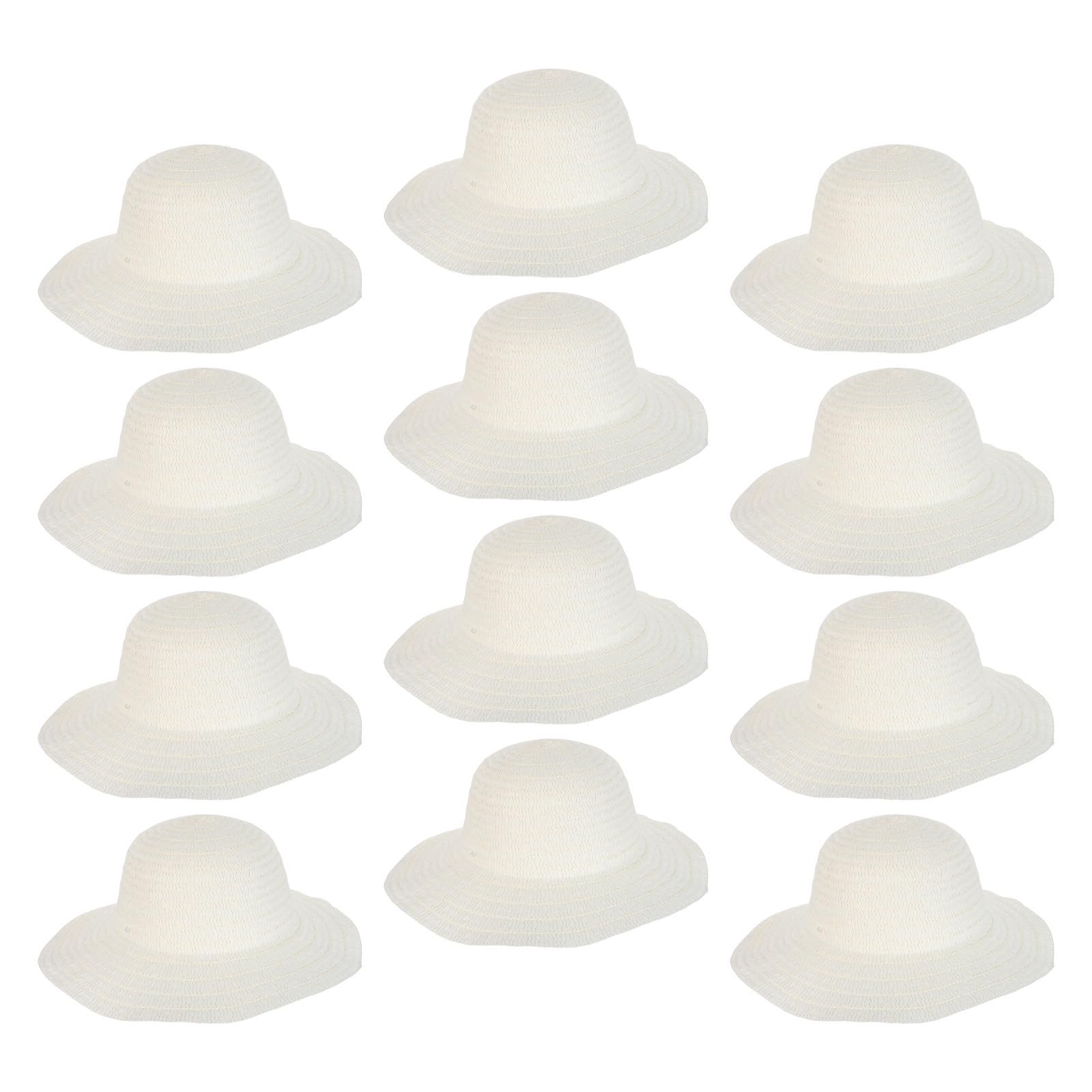 Sombreros de Paja Beige y Diseño Tejido Cómodo ala Ancha 12 Protección UV para Manualidades y Disfraces para Hombres Verano