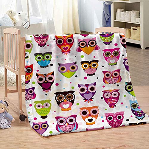 Couverture flanelle hibou anti-froid pour canapé et lit confortable - 4