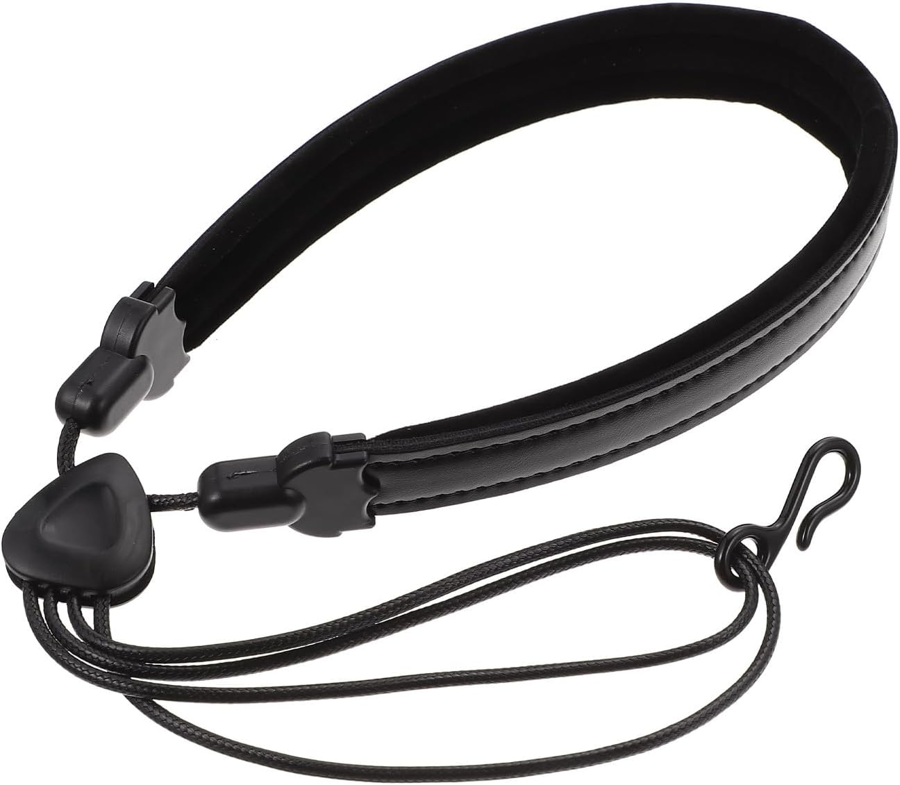 Hemobllo Universal Black Narrow Saxophone Strap Single Shoulder Saxophone Belt Neck Hanging Strap Musical Instrument Accessory