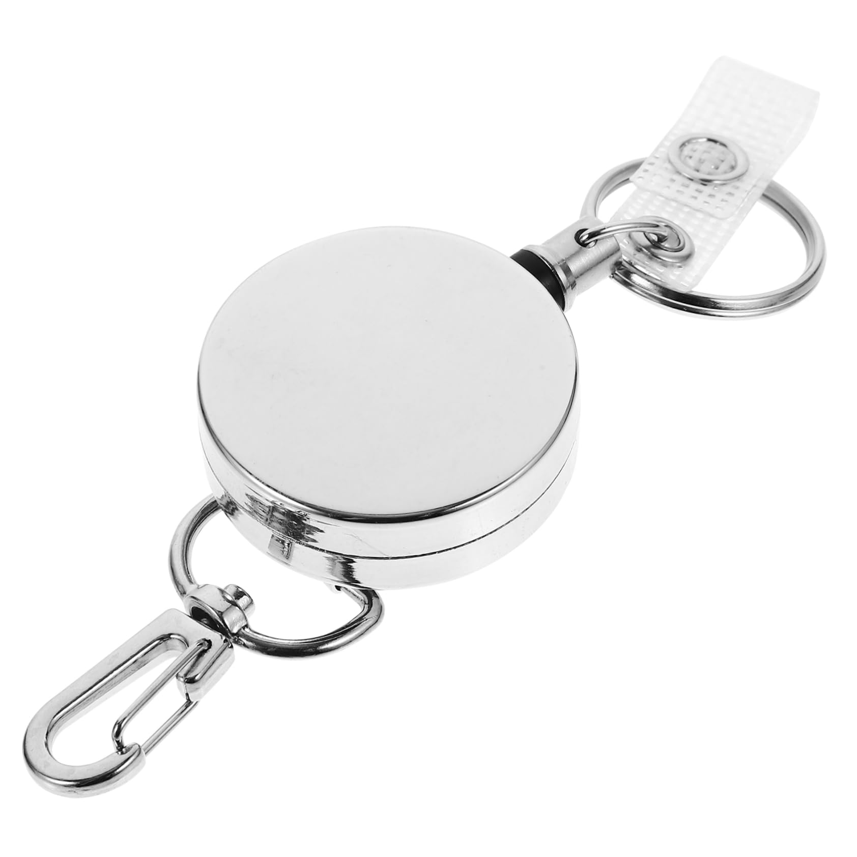 HOMSFOU 3 set Porta Badge Retrattile Con Portachiavi Accessorio Da Lavoro Retrattile Portachiavi Retrattile Porta Badge Retrattile Clip Per Badge Retrattili Acciaio 2 pezzi * 3
