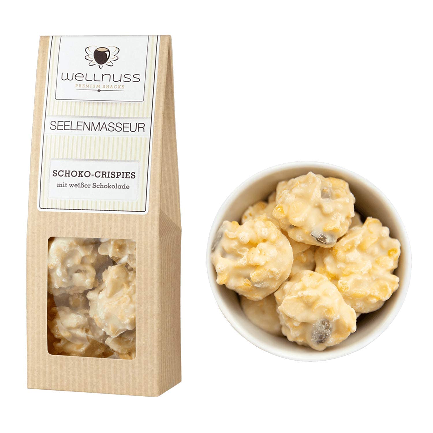 WELLNUSS Gourmet Geburtstagsgeschenk Feinkost Geschenkset Birkenholzbox 8 Nussmischungen Schokoladen-Snacks