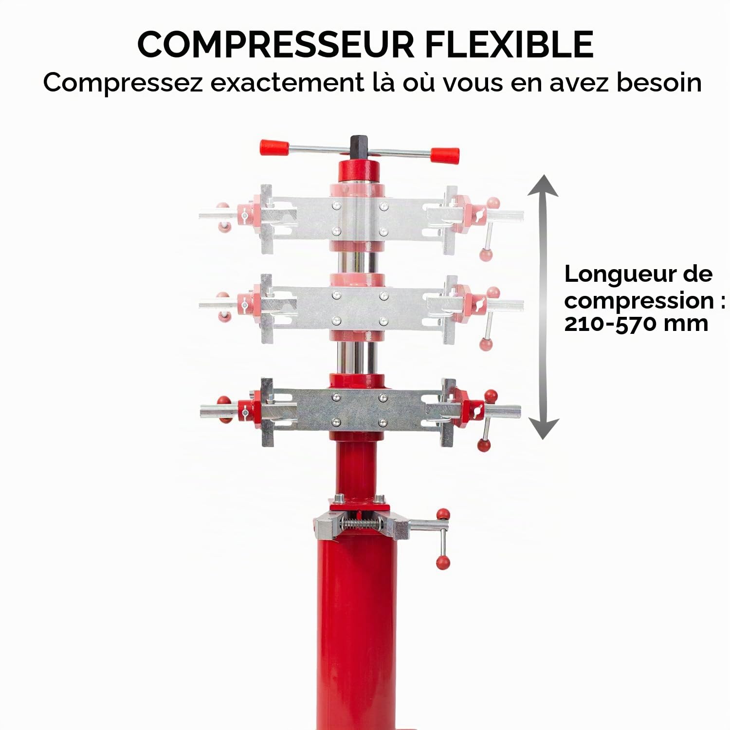 KATSU Compresseur de ressort, capacité de 2 200 lb, compresseur de ressort hélicoïdal manuel, outil de suspension pour la réparation automobile et le retrait des ressorts de jambe de force