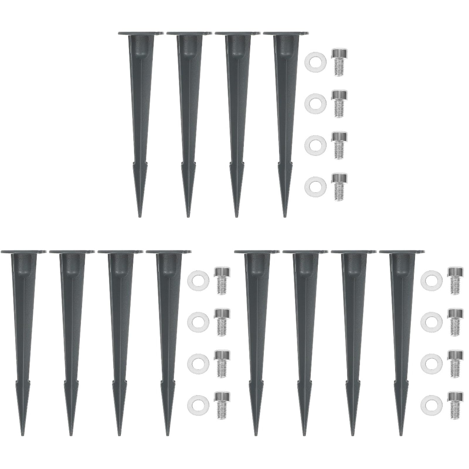 GANAZONO Piquet pour Lampe extérieure：12Pcs Piquets Sol pour Lamp Piquet de Terre pour Les Lampes de Jardin Solaire Lumière Piquets Supports de Sol, pour Jardin Cheminement Paysage Lampe