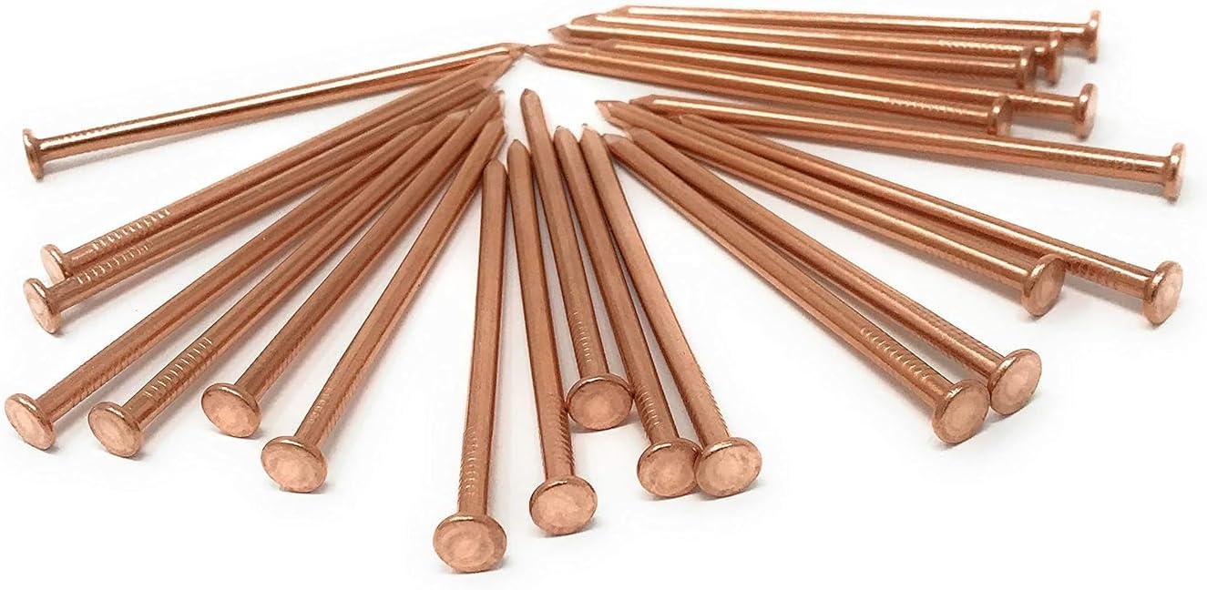 2 Inch Copper Nails - Pack of 20 Solid Copper Nail Spikes