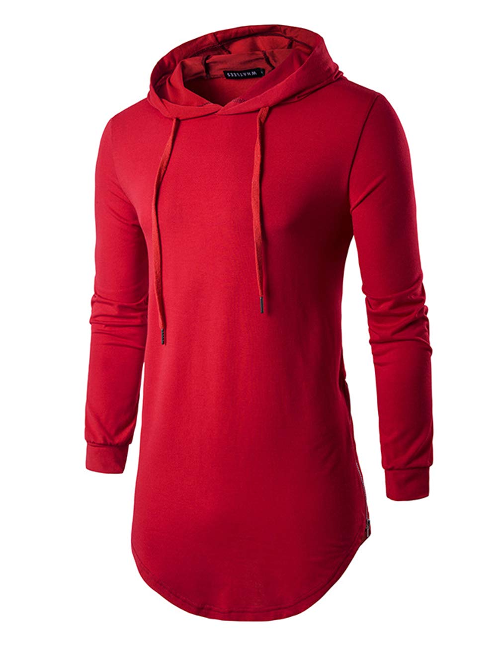 Jedyful Defal Mens Hipster Long Sleeve Side Zipper Hooded Shirt Pullover Sweatshirt