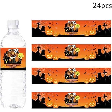 Perfect Halloween Party Essential: Water Bottle Labels for Spooky Fun