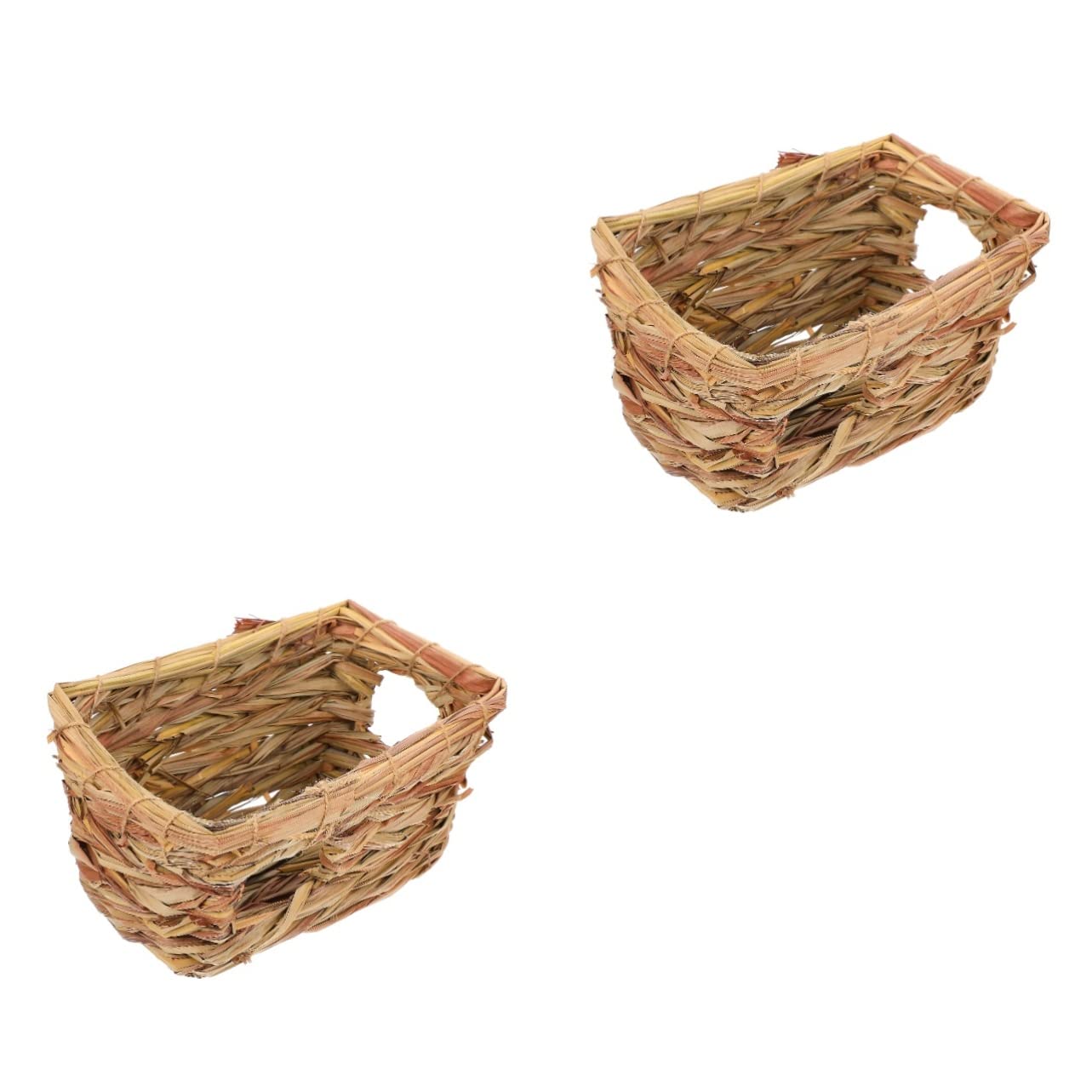 VANZACK 2pezzi Hamster Woven Hideout Rifugio Naturale Per Criceti e Piccoli Animali Domestici Gioco e Nido Compatto Per Esplorare e Nascondersi