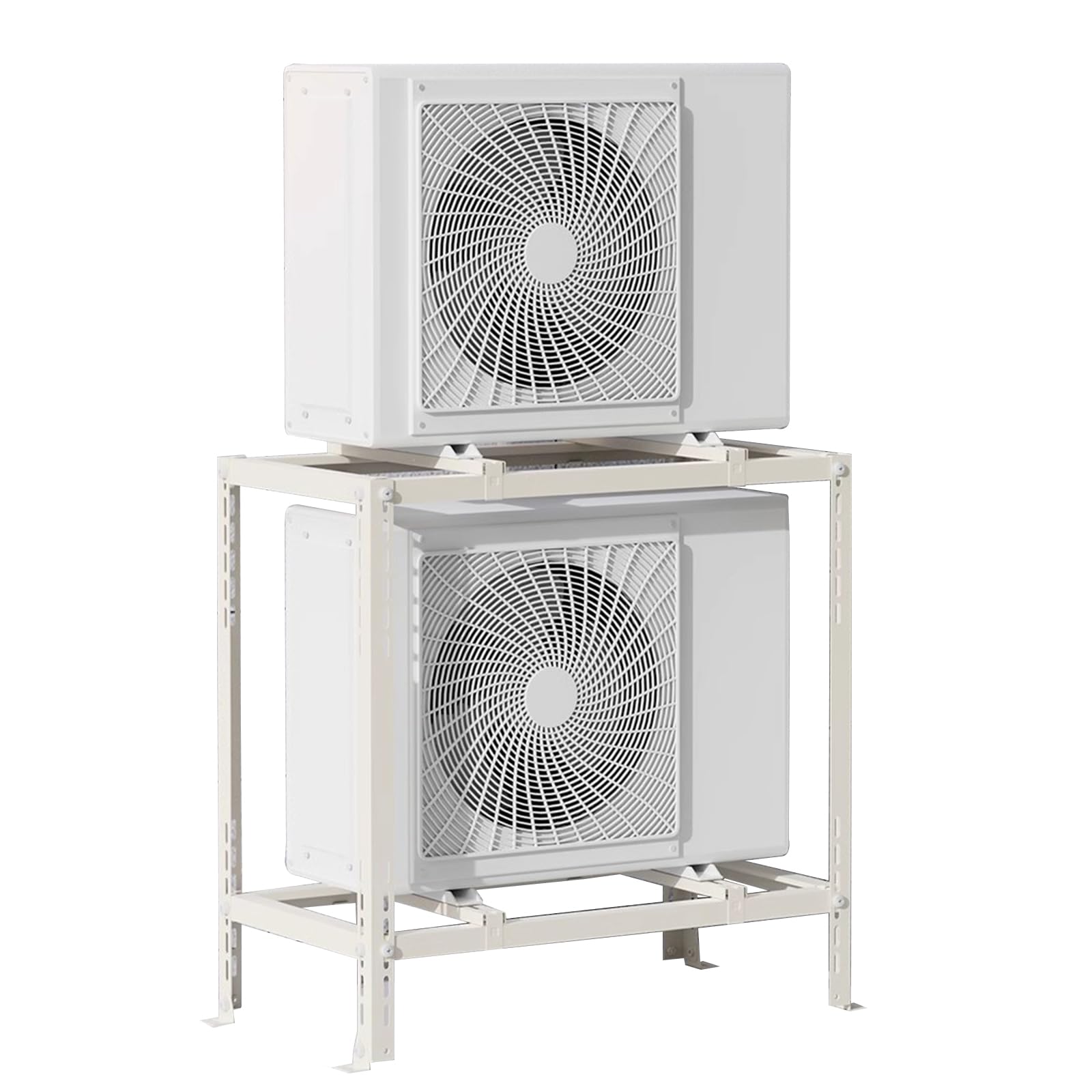 Supporto condizionatore doppia staffa (A due piani, 80X80X45CM) | Split Condizionatore d'Aria Rack, Supporto climatizzatore esterno, staffa di supportro pavimento condizionatore