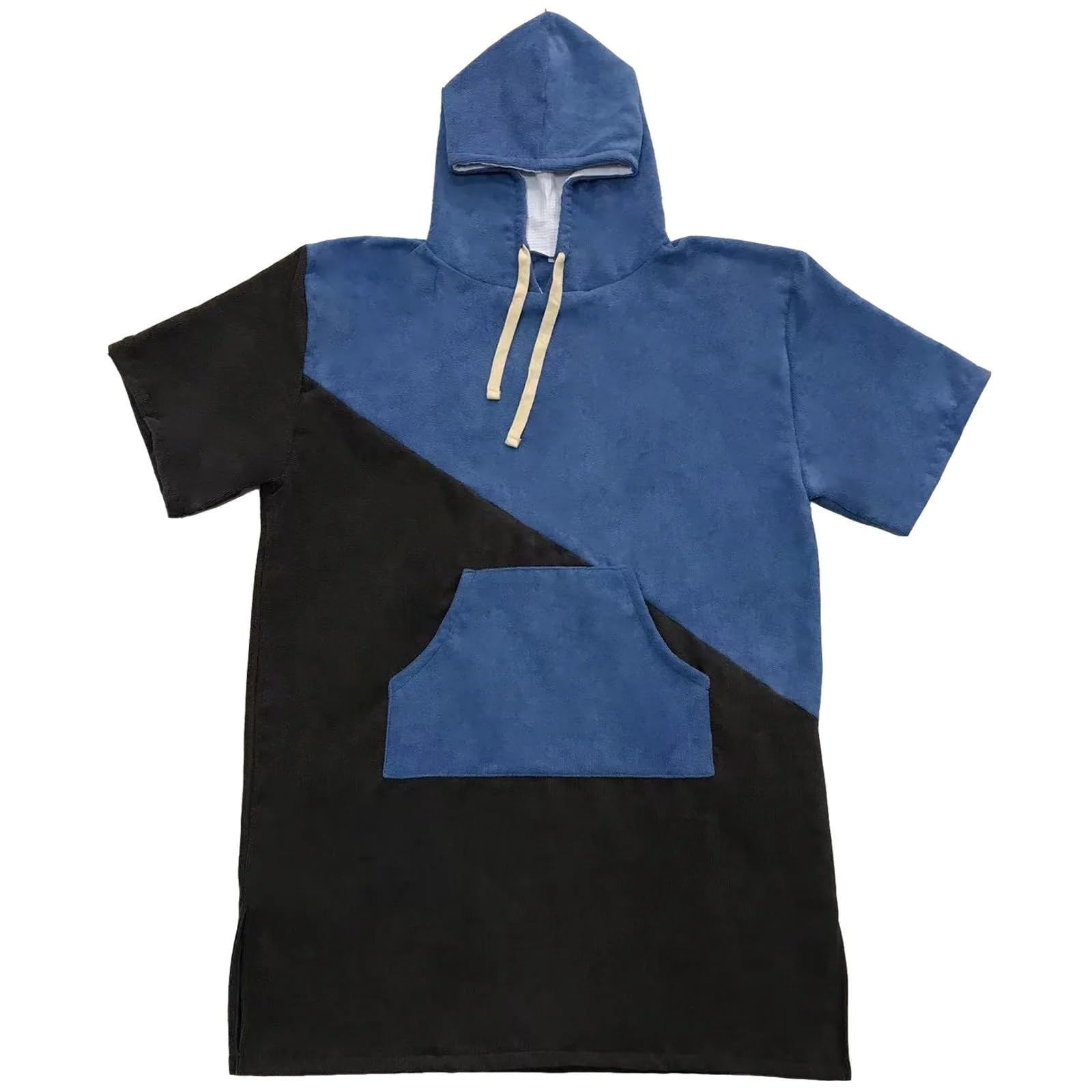 Accappatoio con cappuccio for nuoto, immersioni, vestaglia spessa, poncho, asciugamano in microfibra, antivento, invernale, surf, asciugatura rapida per spiaggia, sport acquatici(Dark blue 1)