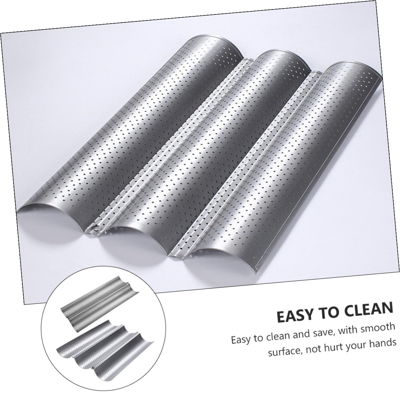 SEWACC Francés de Almacenar Piezas Molde 2 Pan Inoxidable de Acero para Antiadherente Superficie Fácil en y Adecuado para Cocina Casa y Pastelería