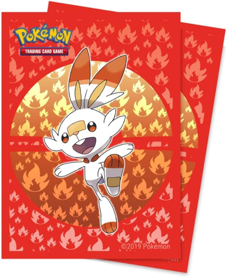 Ultra Pro E-15362 Standard Deck Protector Sleeves-Pokemon Sword & Shield Galar Starters Scorbunny (65 Pack)