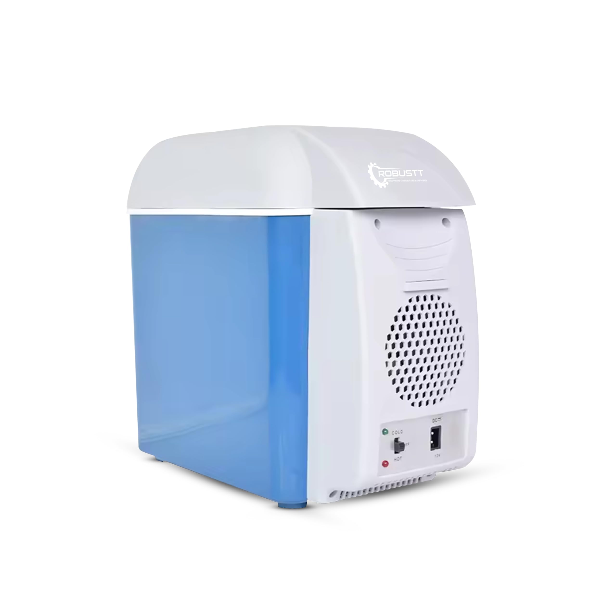 Robustt Mini Frost Free Refrigerator - Compact And Portable With 7.5-Liter Capacity, Food Grade, Low Noise, And Thickened Inner Liner, Suitable For Car Use (Pack Of 1), Blue