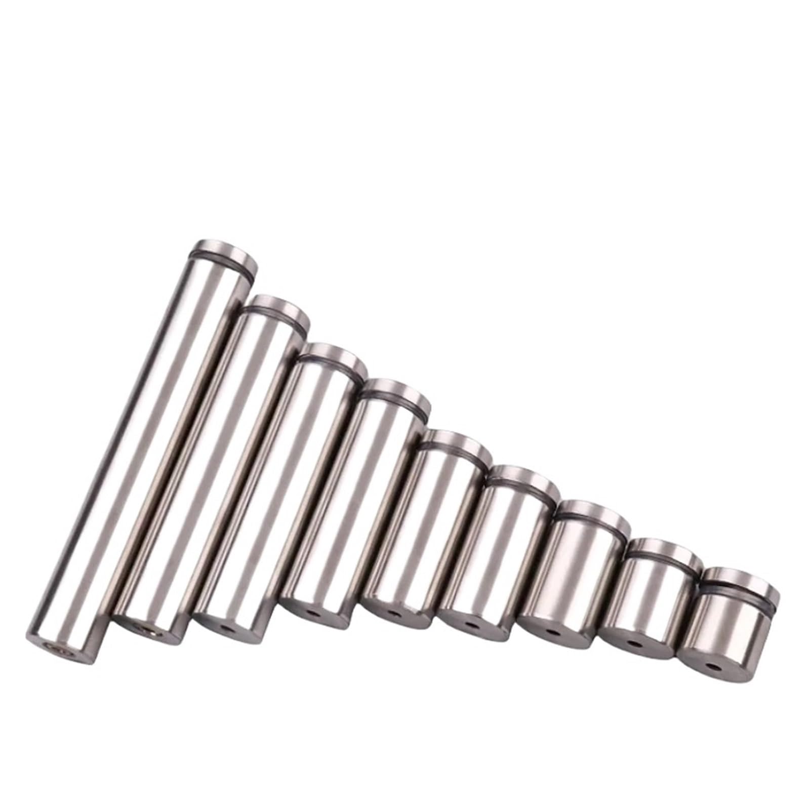 Fijaciones para separadores， 5/10 piezas de fijaciones de separación, sujetadores de vidrio, acero inoxidable, acrílico, separadores publicitarios, clavos, tornillos de fijación for carteles publicita