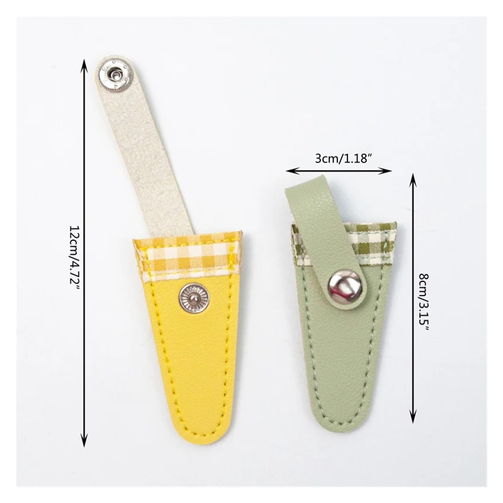 Funda de tijera, 6 piezas de fundas protectoras de piel sintética coloridas para bordado, para coser y proteger herramientas de manualidades (05)