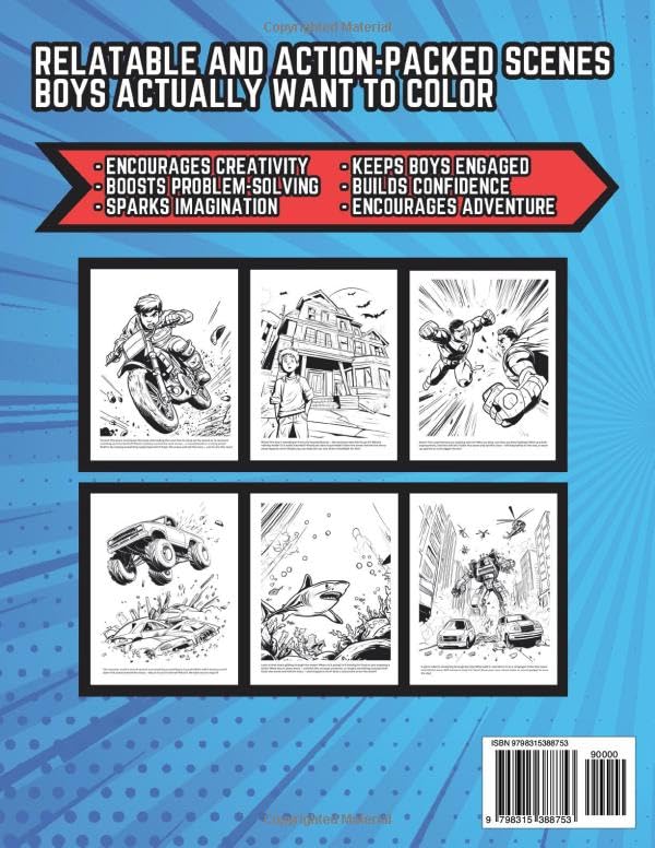 CRASH 'N BURN - The Ultimate Action Coloring Book for Boys: with 50 action-packed Scenes Boys actually want to color - Image 2