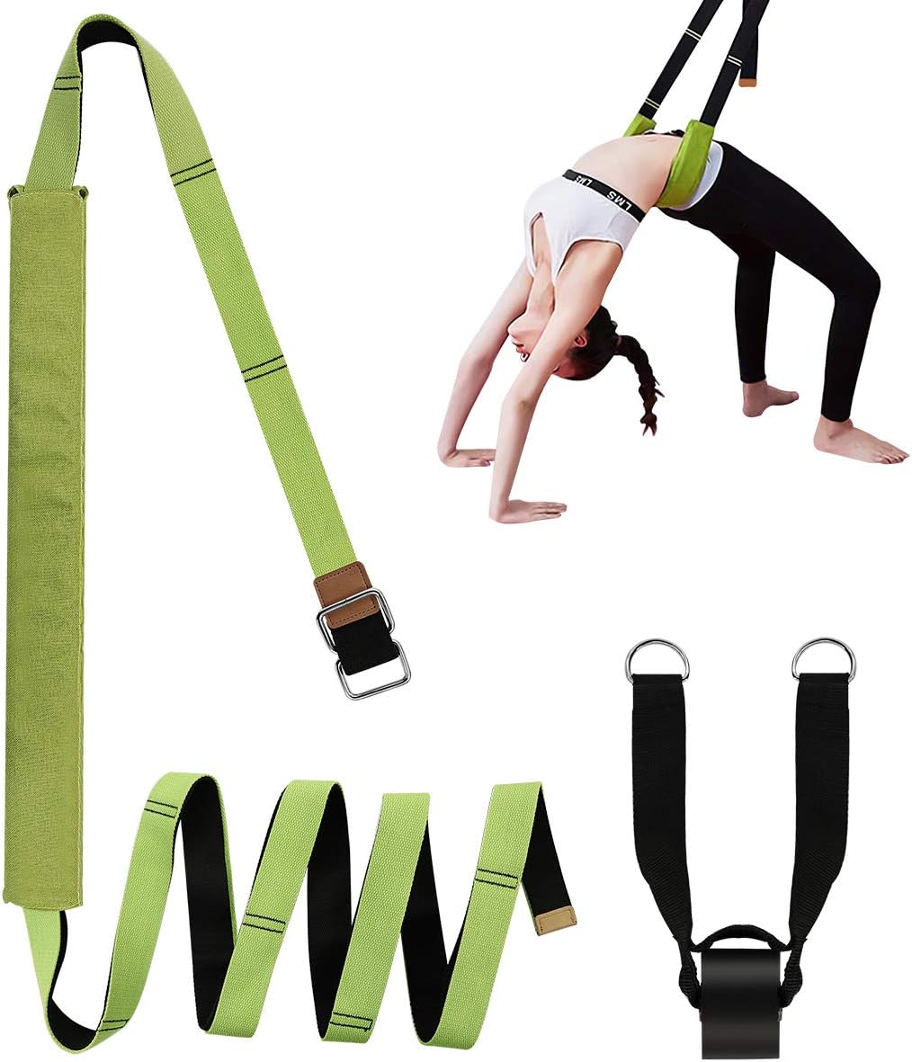 ZTFORUS Yoga Stretching Strap, Back Bend Assist Trainer with Door Anchor to Improve Waist Leg Flexibility, Good for Gymnastics,Pilates,Rehab,Ballet Dance