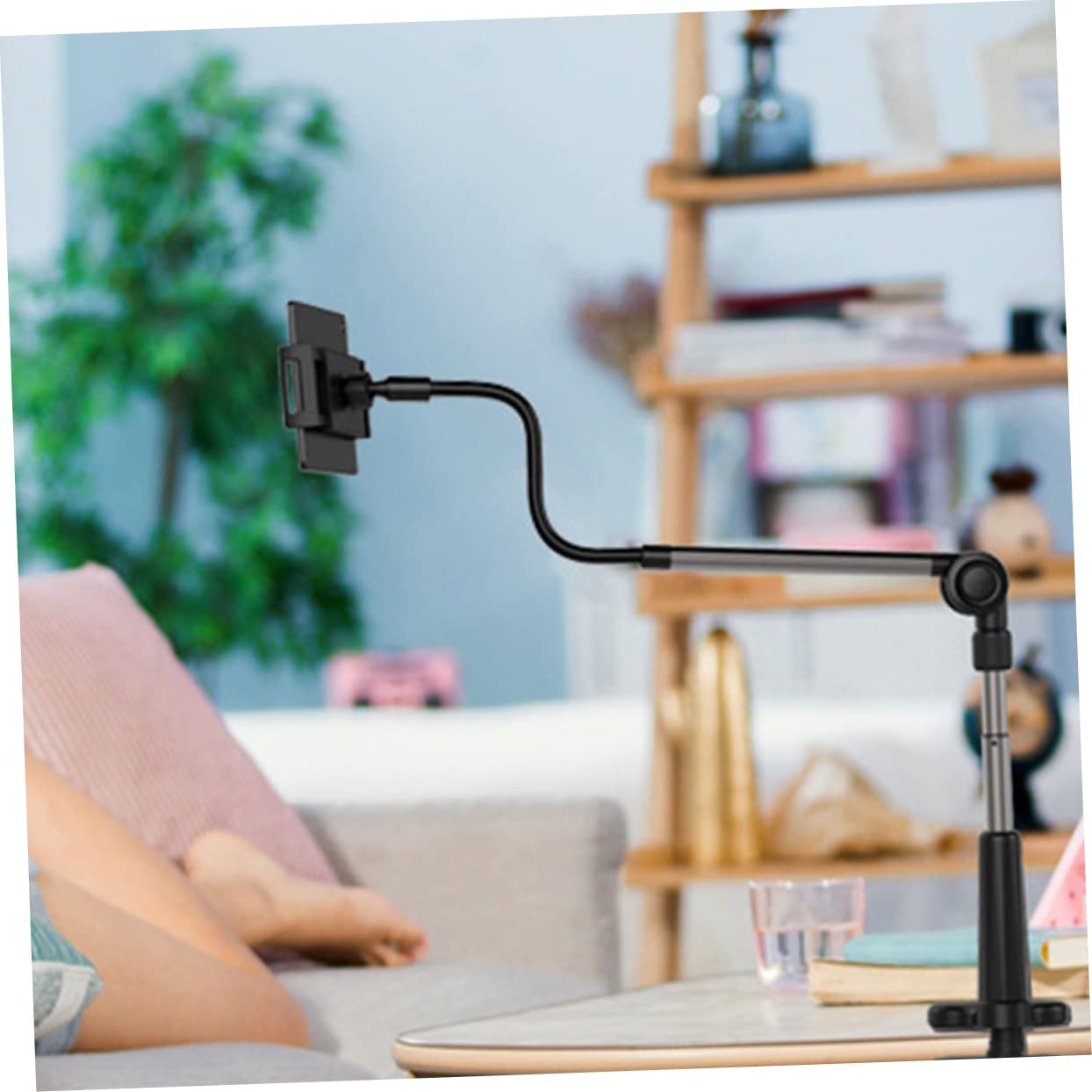 Soporte para Teléfono Móvil de Cuello de Cisne para Grabación de Vídeo, Altura y Ángulo Ajustables, Brazo Flexible, para Cama o Escritorio