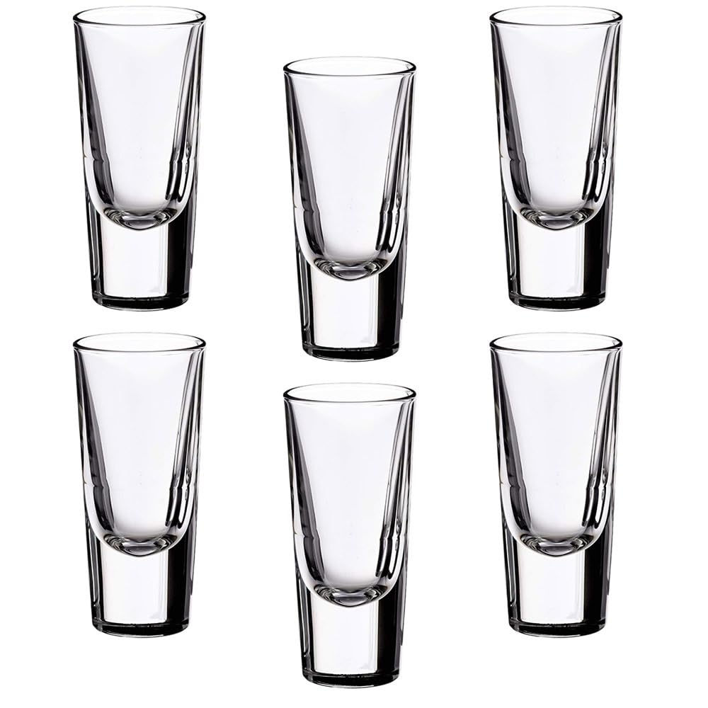 Bicchiere per amaro liquore con linea calibrata in vetro Bormioli Rocco da casa fornitura pub bar ristorante-Set 6 bicchieri liquore