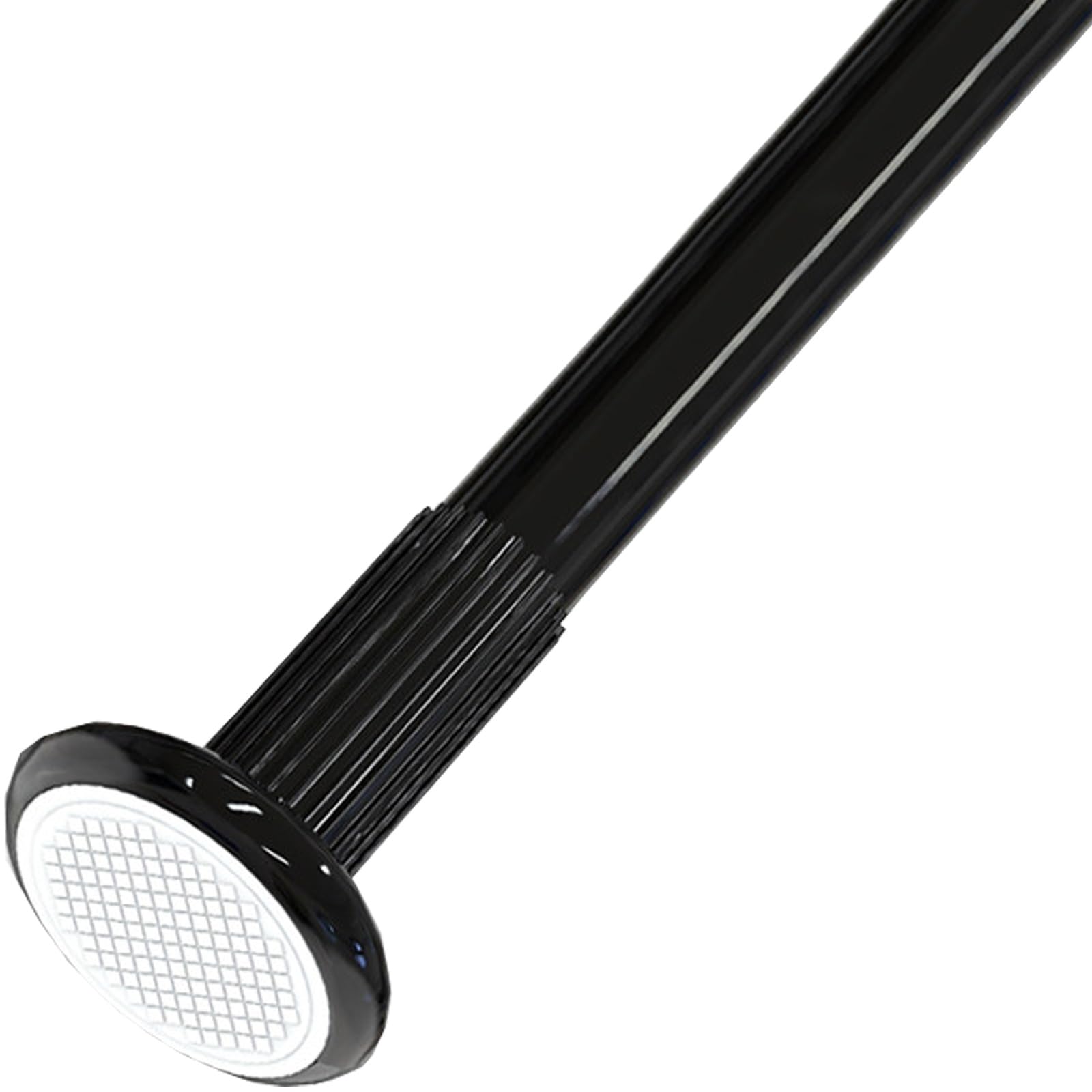 Shower Curtain Rod Carbon Steel, 3in Honeycomb Base, 26 to 185in Tension, No Drill for Living Room Bedroom Kitchen Bathroom Dorm(Black,210-270cm/83-106in)