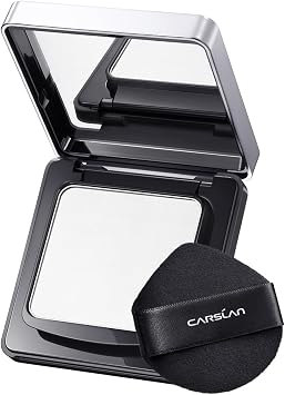 CARSLAN Makeup Blotting Paper with powder, 450 Sheets + 8 Refill Pads Bundle with Waterproof Face Pressed Powder Compact, 02 for oily skin (0.28Oz)