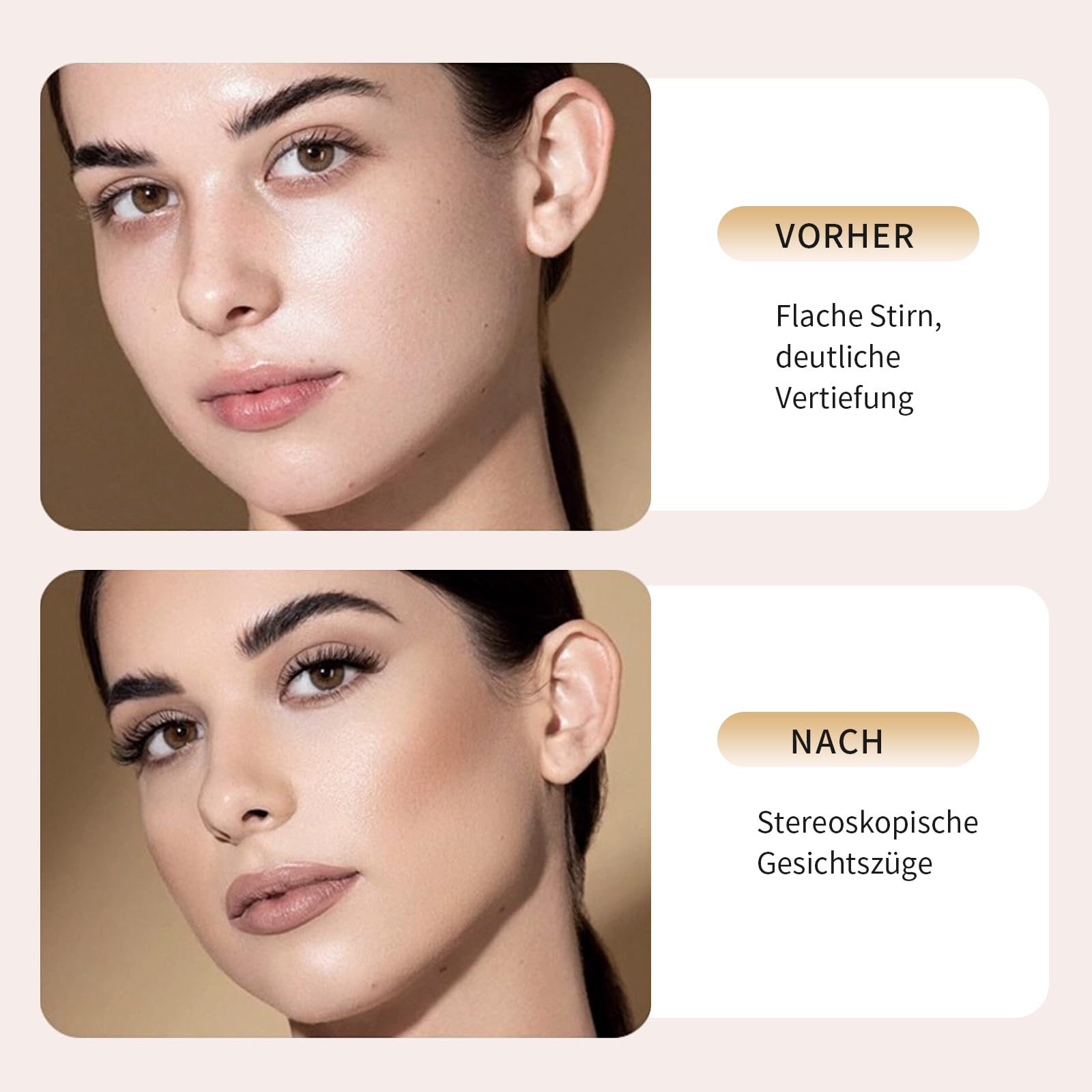 MSQ Brocha grande para maquillaje facial para difuminar contorno y resaltar