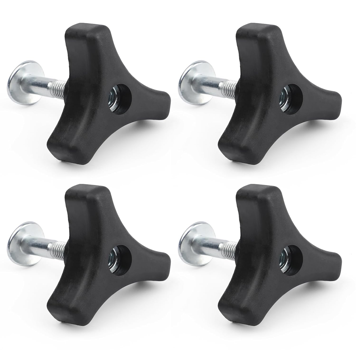 4 Sets Lawn Mower Handle Knobs Nut Bolt,Triangle Handle Knob Screw Bolt Set Replacement for Honda Lawn Mower or Other Lawn Mower Lawn Machine Accessories Supplies Replacement Parts