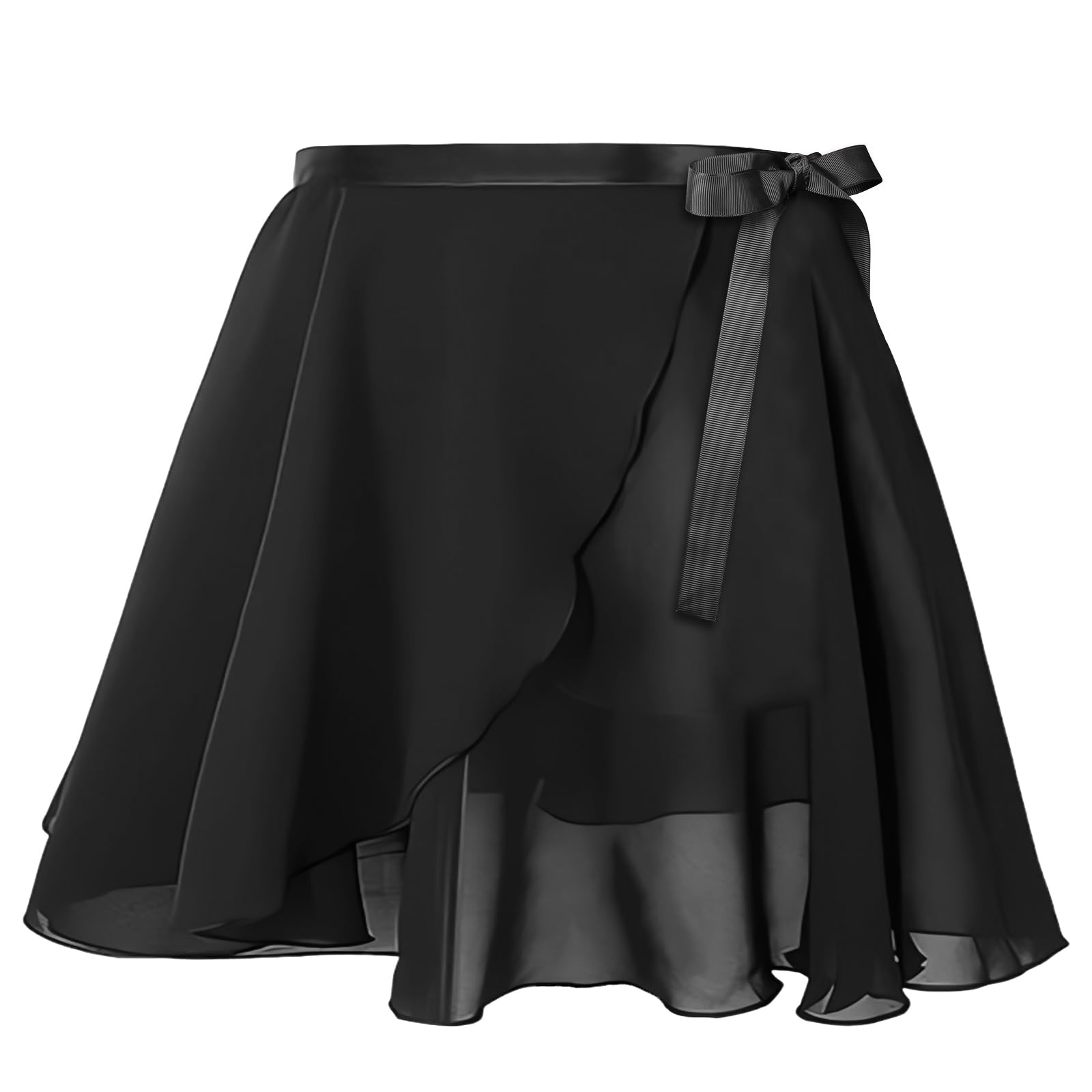 DiULi Falda de Ballet, 1 Pieza Falda de Abrigo la Danza de Ballet, Transpirable, Falda Envolvente de Gasa, Cintura Ajustable, Faldones de Baile para Mujeres y Niñas