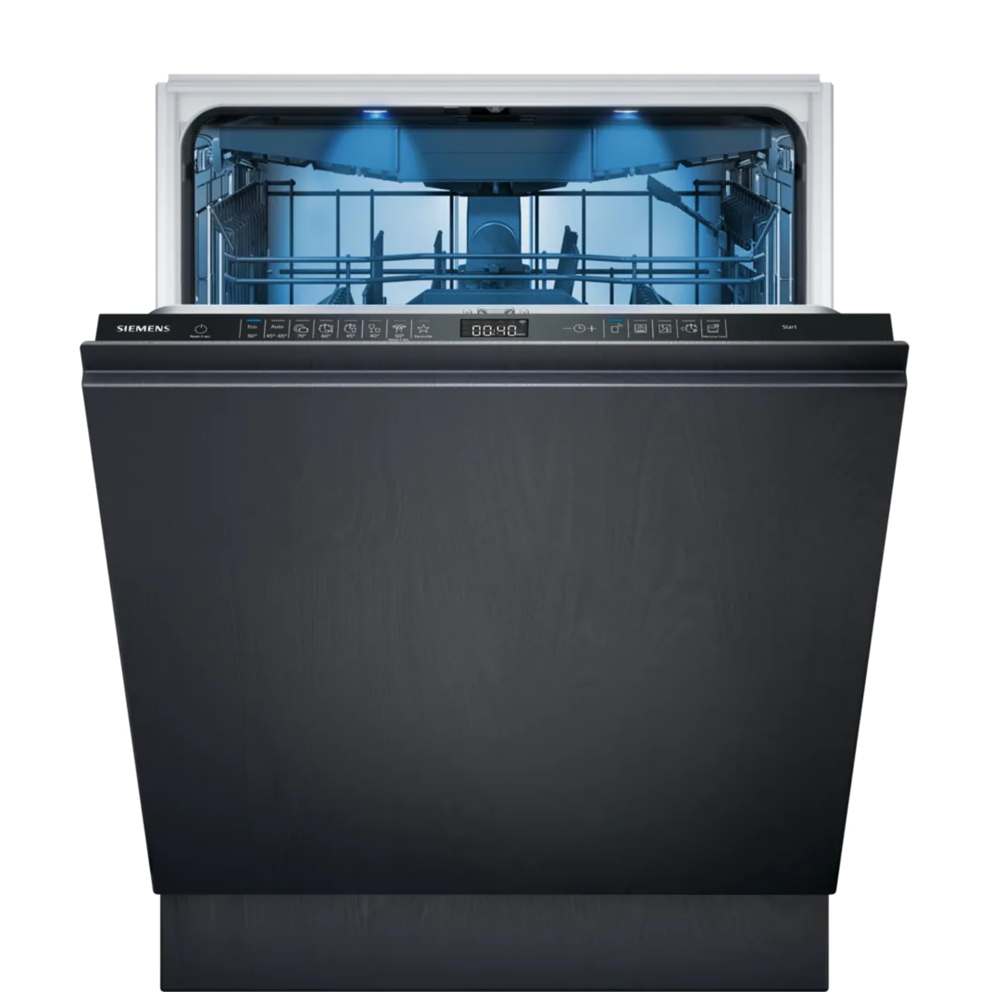 Siemens SX95EX12CE, iQ500 Smart Lavavajillas totalmente integrado, 60 cm, fabricado en Alemania, XXL, cajón de cubiertos, extra silencioso, VarioSpeed, AutoOpen Dry, GlassZone, VarioScharnier