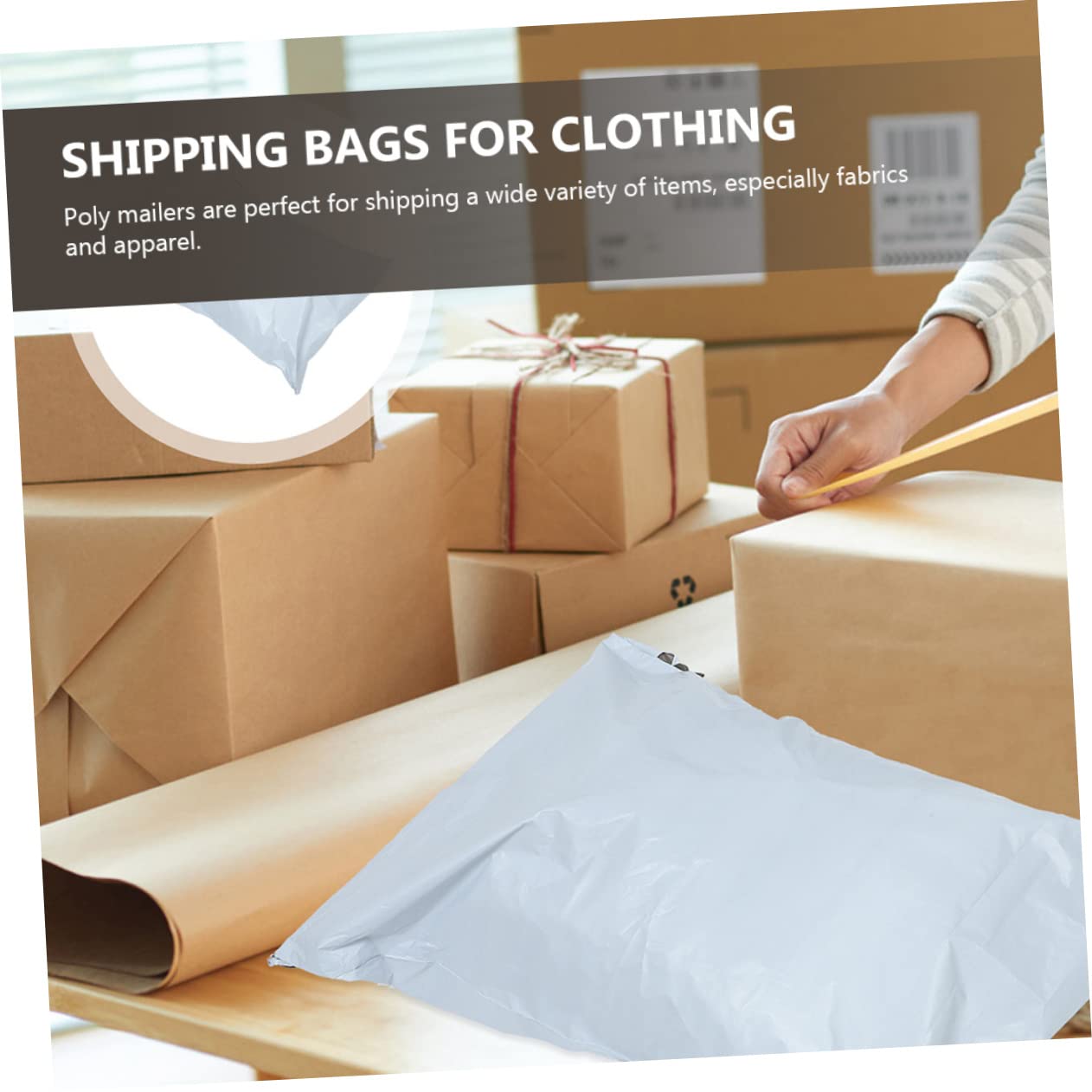 HOMSFOU 100pezzi Buste Per Spedizione Impermeabili Auto-adesive Sacchetti Per Abbigliamento e Accessori Per Confezionamento e Spedizione Sicura