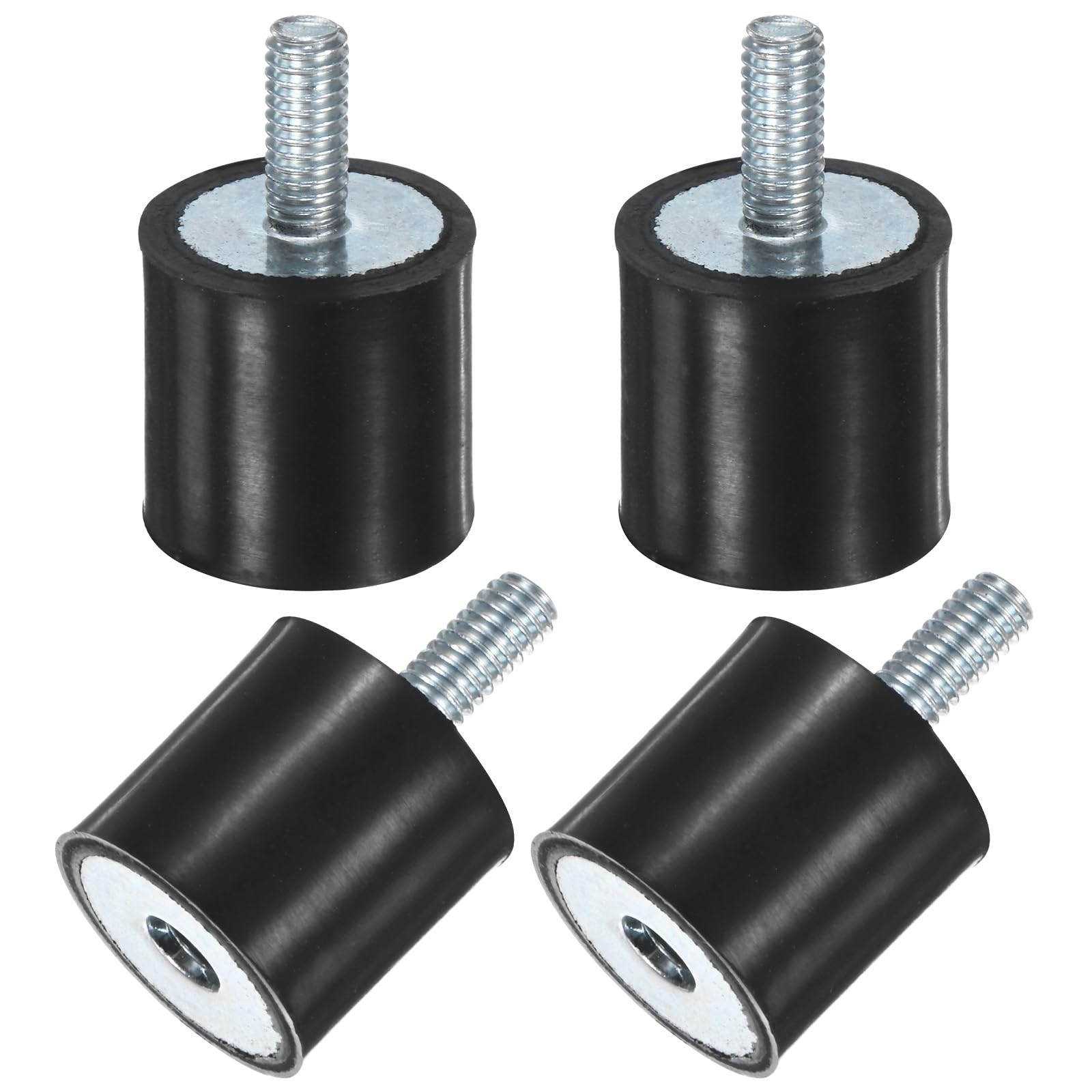 M METERXITY 4-Pack Rubber Mounts D25mmxH25mm Male/Female Vibration Isolators Cylindrical Shock Absorber W M8 x 20mm Studs for Air Compressor/Car/Pump/Boat/Garage Motor/Bobbins Rubber Isolators — Amazon image 8