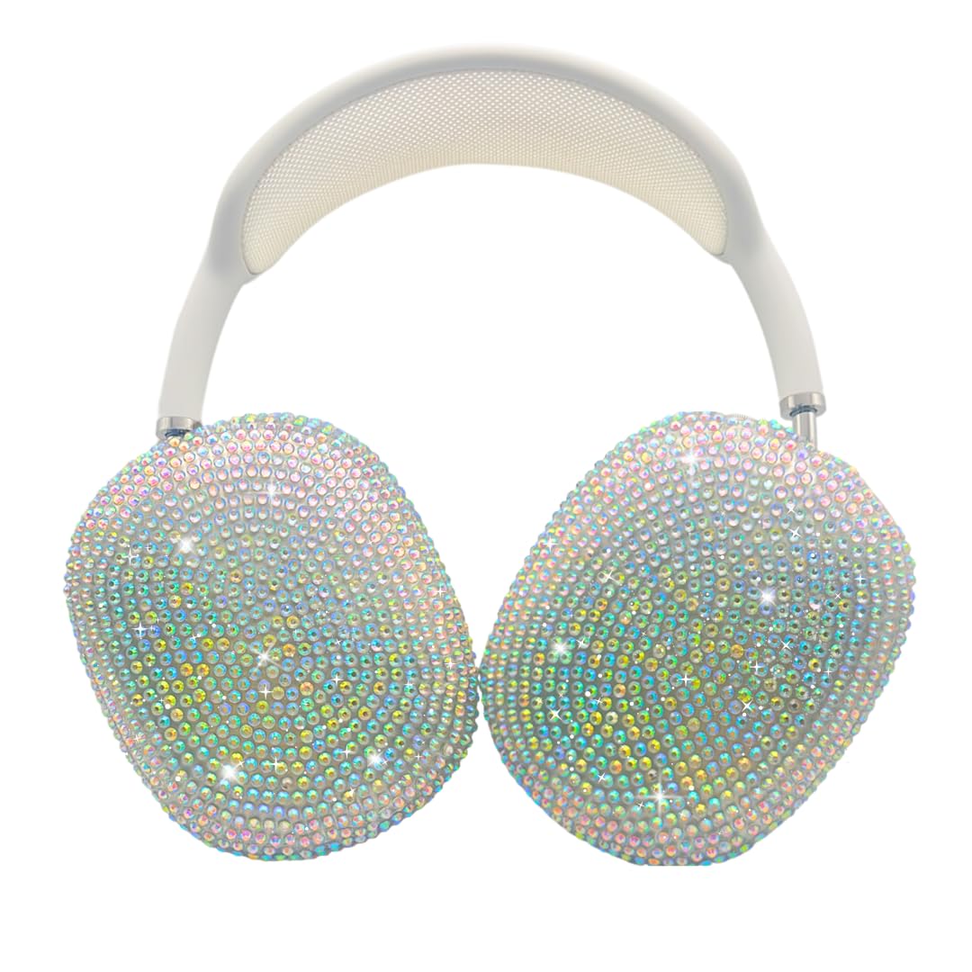 Cute Rhinestone Cover for Airpods Max, Bling Apple Headphone Case Sparkling Glitter Airpod pro max Ear Covers Protective Accessories