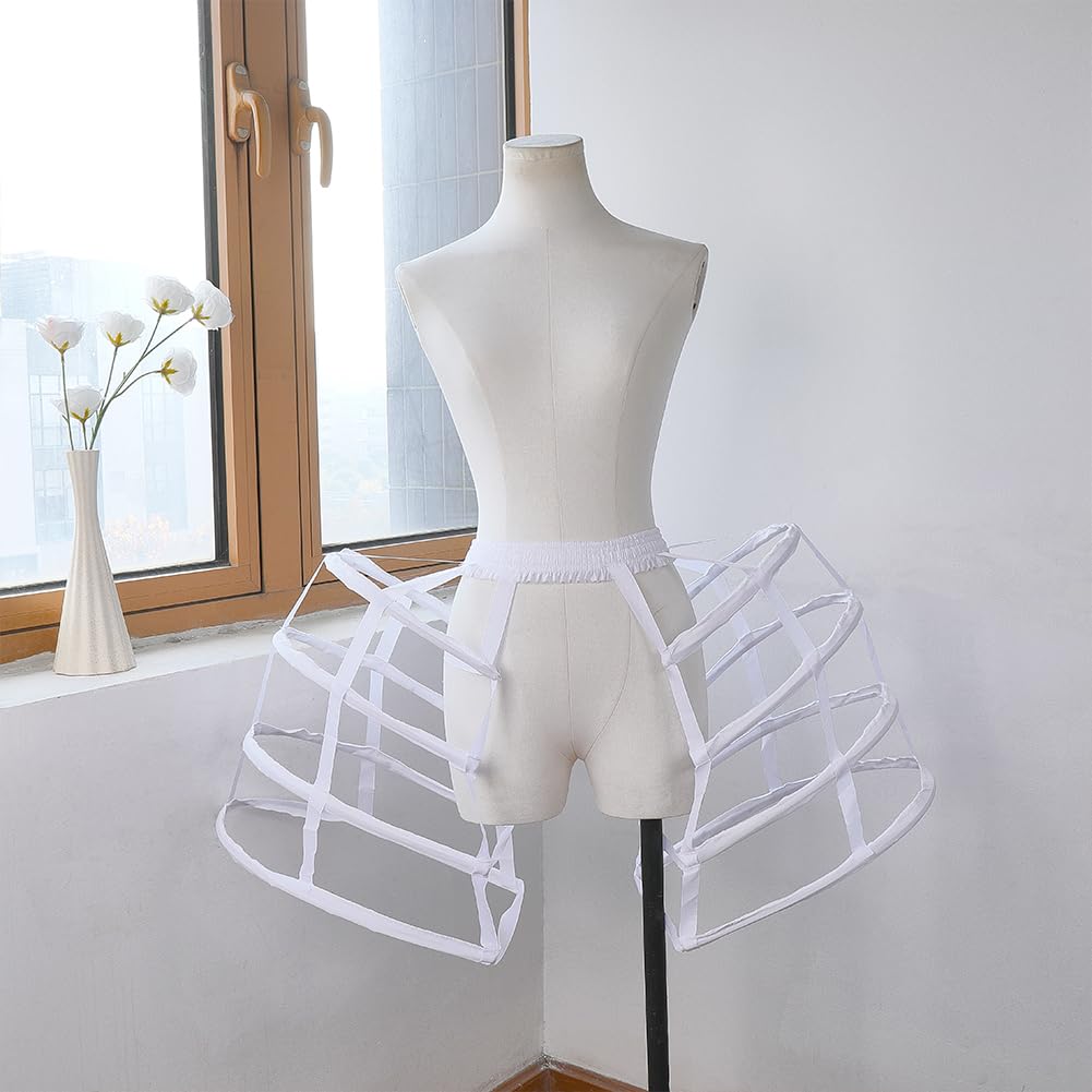 FINGERINSPIRE Jupe à Cerceaux Cage 75 cm Large Jupon Lolita avec Armature Acier Jupon Jupe Cage Oiseau à Taille Élastique Crinoline pour Robe Style Victorien Spectacle sur Scène