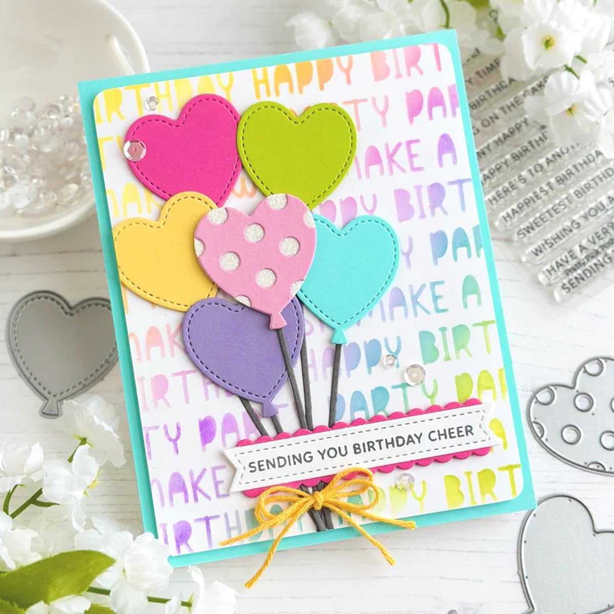 Fustella in metallo a forma di cuore per scrapbooking, fustelle