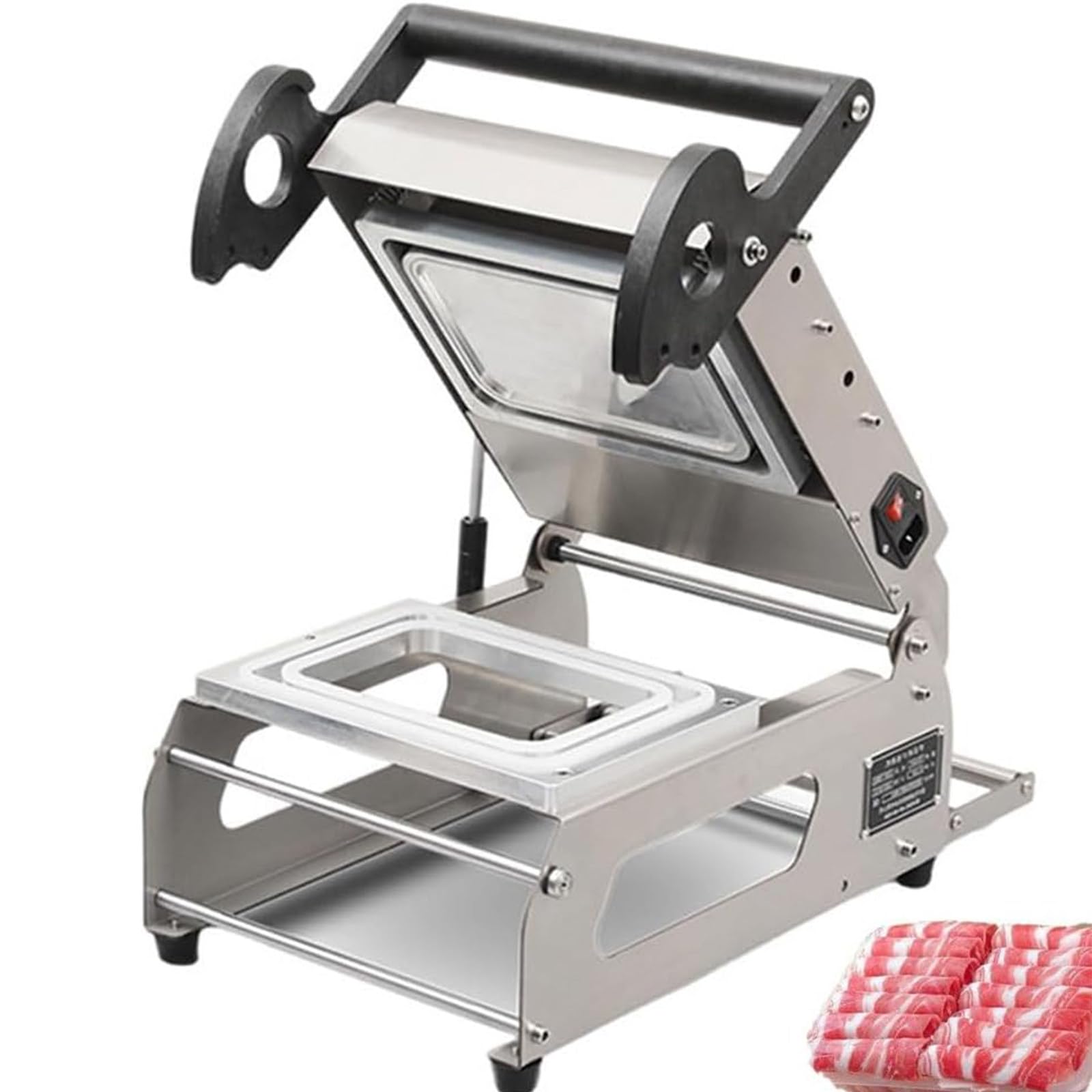 Máquina de sellado manual de alimentos para frescura, sellador térmico a presión manual para cajas de comida para llevar y bandejas de sándwich, conserva verduras, frutas, carnes, pescado