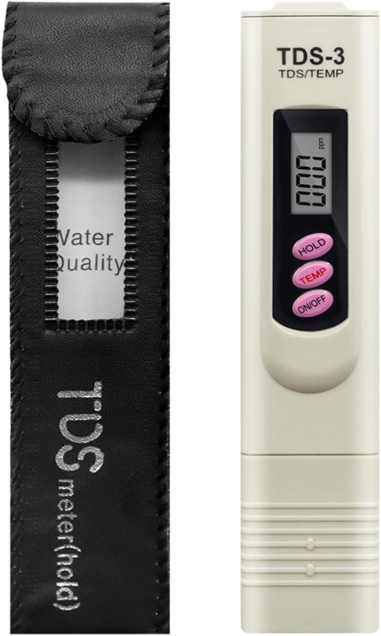 Detector de Calidad del Agua Medidor de TDS portátil Probador de Agua Digital Pluma de Prueba Medidor de análisis de Calidad del Agua Verificación de pureza del Agua Medición de 0-9999 Ppm.
