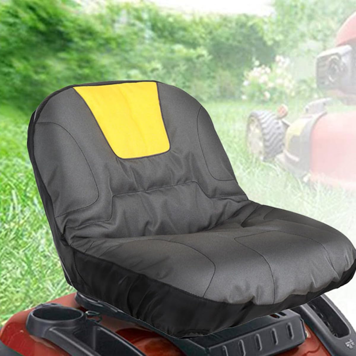 Uonlytech Funda de Asiento para Cortacésped y Tractor de Poliéster Resistente, Protector de Asiento y Antidesgaste Bolsa de Almacenamiento para Uso en Jardín y Agricultura