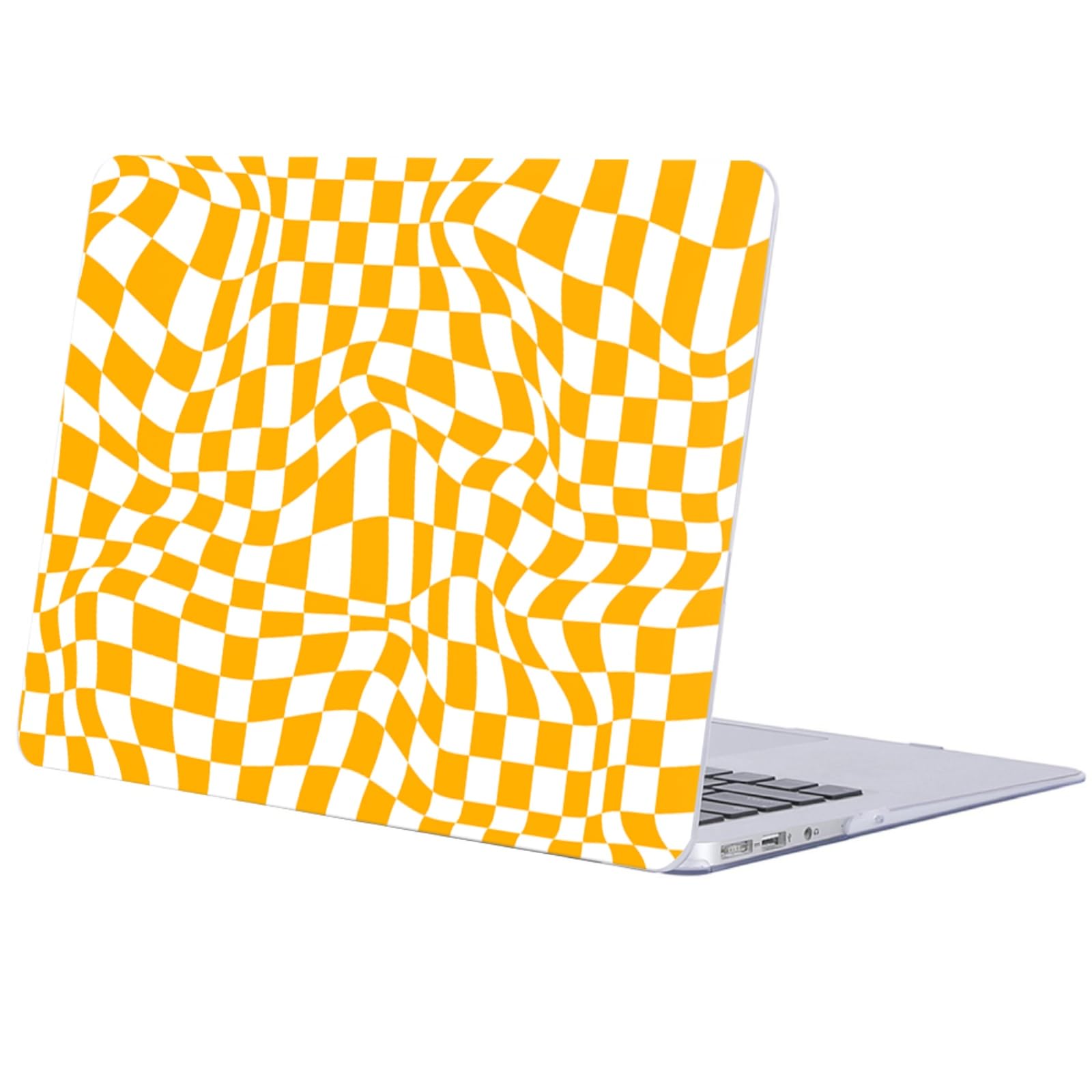 Cover per Macbook Pro 14 pollici 2025-2021 M5 M4 M3 M2 M1 Modello A2442 A2779 A2918 A2992 A3112 A3185 A3401 A3434 Touch ID, Plastica Custodia Protettiva Case, A scacchi gialli